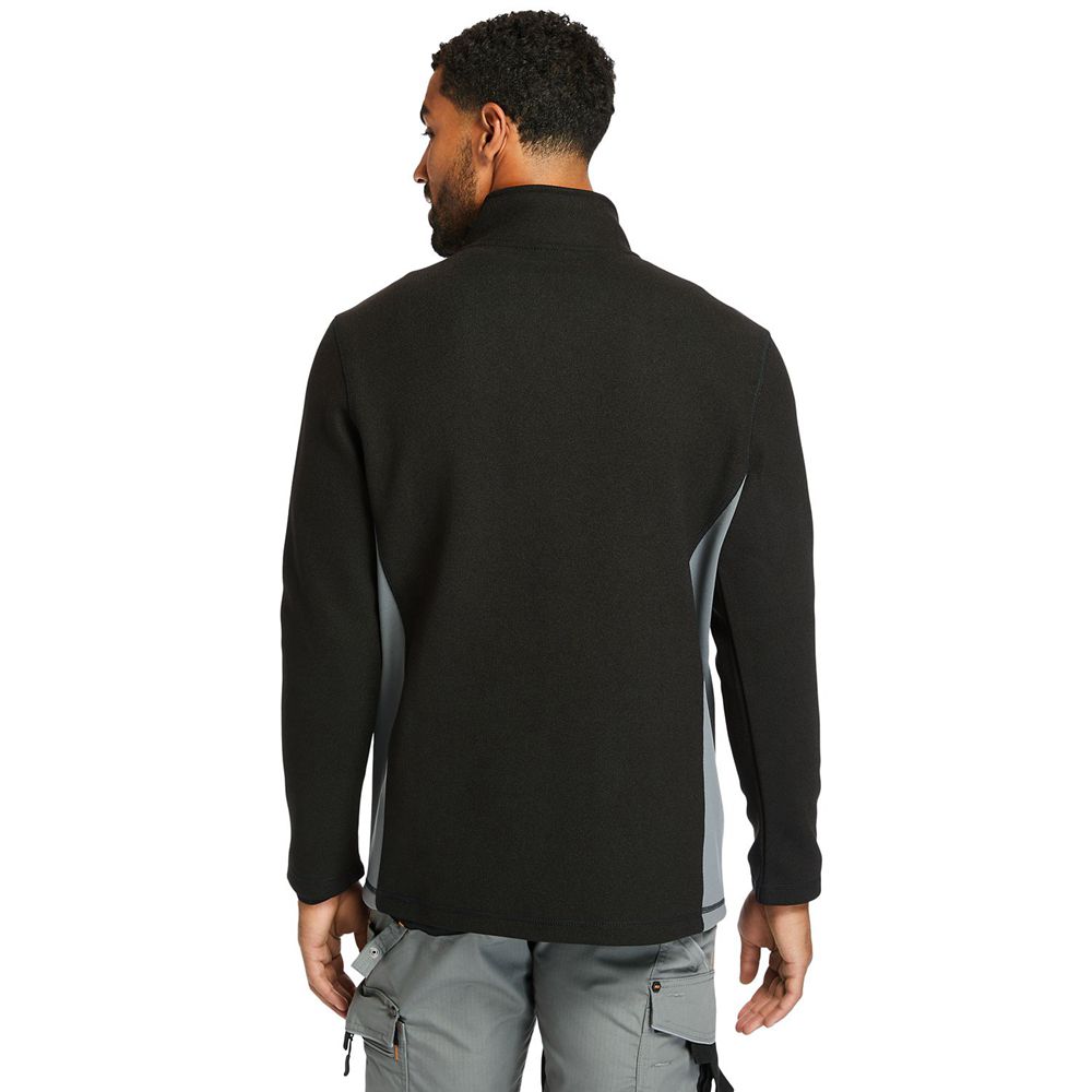 Hanorac Timberland Barbati Negrii - Pro® Studwall Quarter-Zip Textured Fleece - Romania - SALFDP142